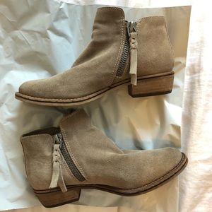 Dolce vita Sutton suede ankle booties dark taupe